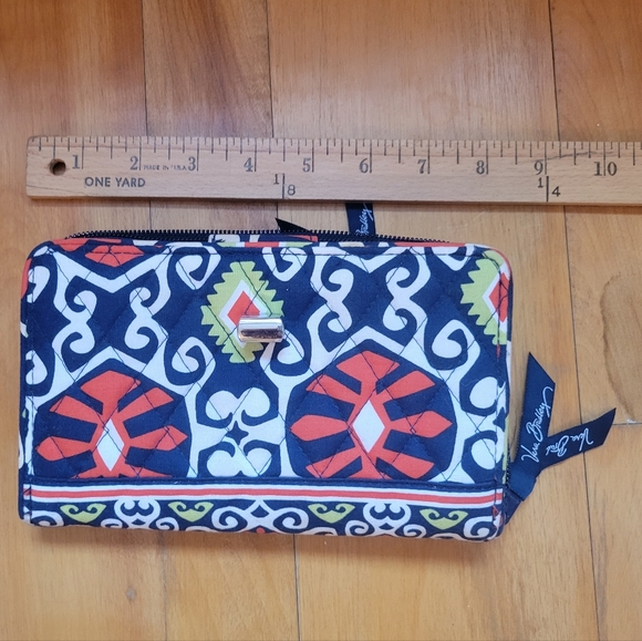 Vera Bradley Blue Turnlock Wallet - Picture 2 of 11